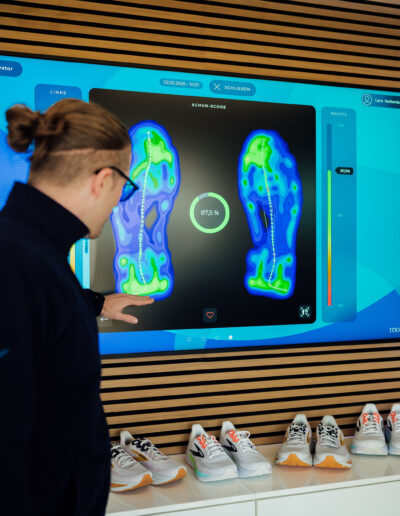Erklaerung der Analyseergebnisse vor Bildschirm im Fit Trailer Hochformat